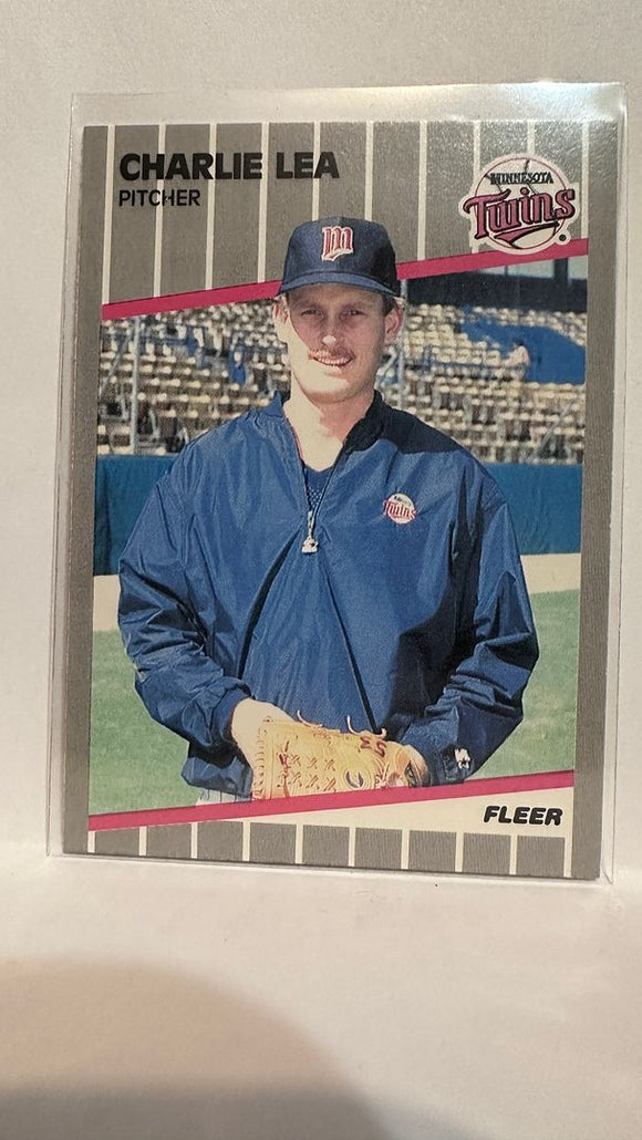 #119 Charlie Lea Minnesota twins 1989 Fleer Baseball Card