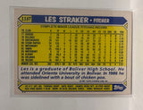 #118T Les Straker Minnesota Twins 1987 Topps Baseball Card