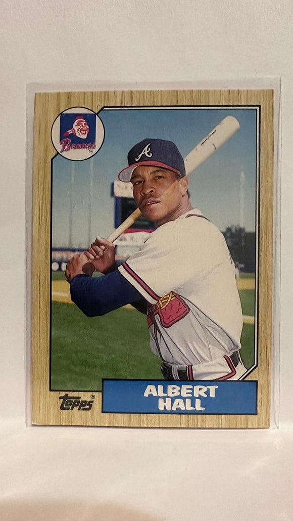 #41T Albert Hall Atlanta Braves 1987 Topps Baseball Card