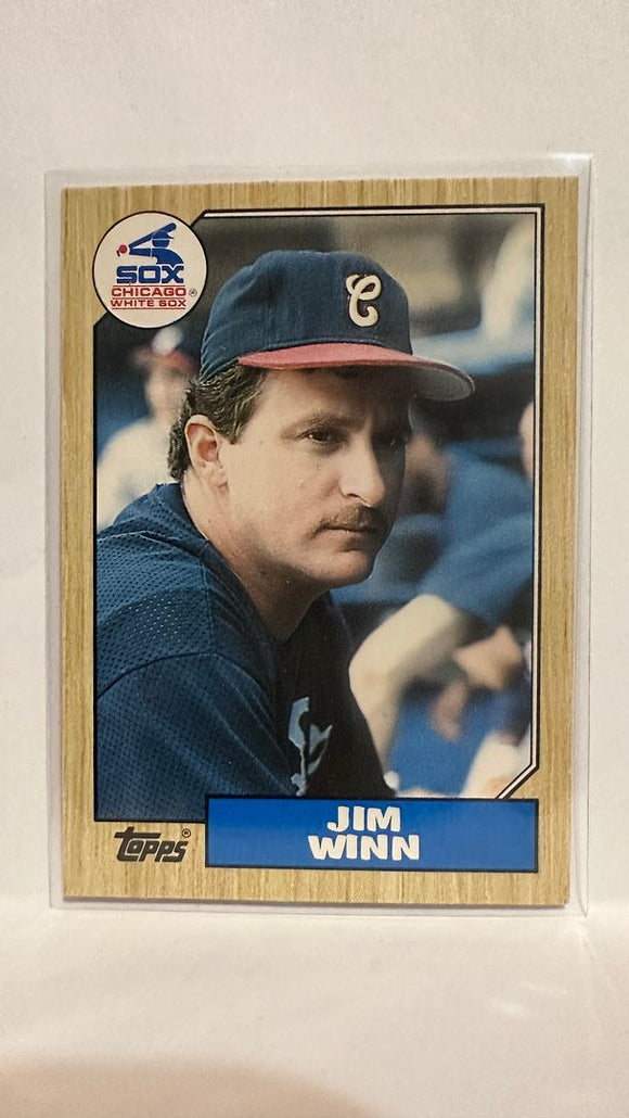 #130T Jim Winn Chicago White Sox 1987 Topps Baseball Card