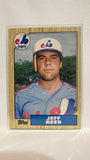 #100T Jeff Reed Montreal Expos 1987 Topps Baseball Card
