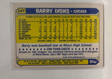 #68T Barry Lyons New York Mets 1987 Topps Baseball Card