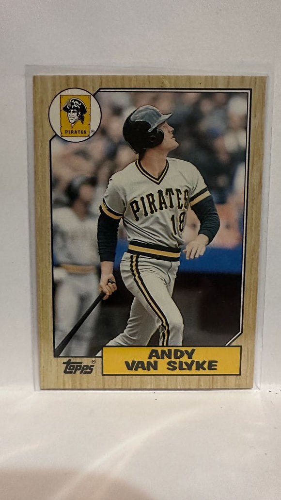 #124T Andy Van Slyke Pittsburgh Pirates 1987 Topps Baseball Card