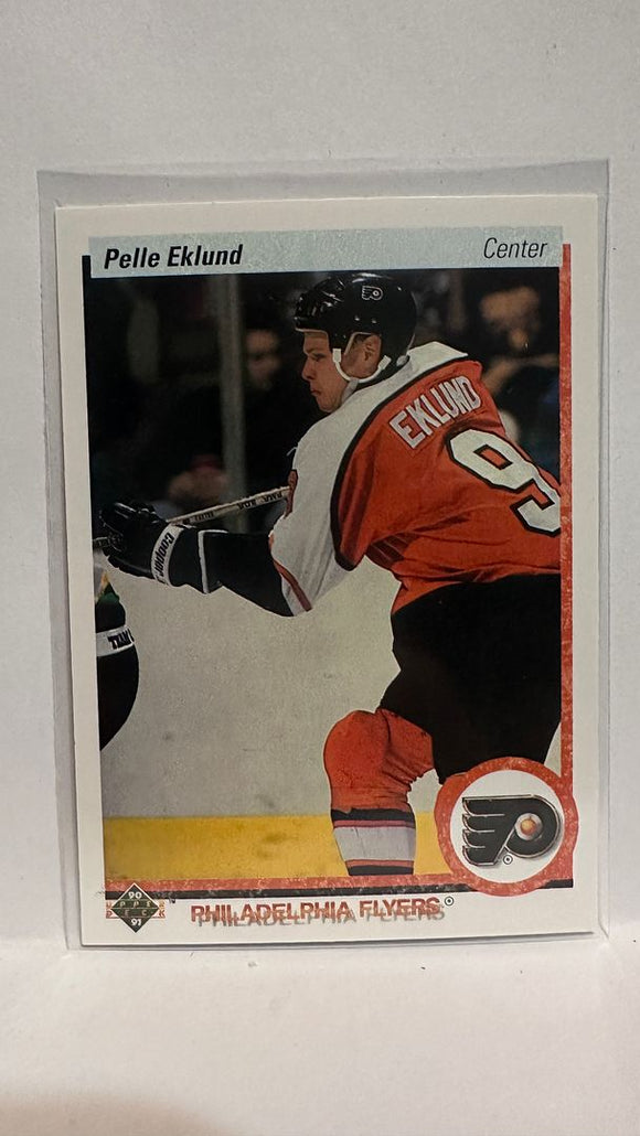 #138 Pelle Eklund Philadelphia Flyers 90-91 Upper Deck Hockey Card