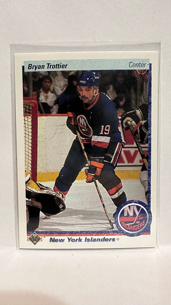 #137 Bryan Trottier New York Islanders 90-91 Upper Deck Hockey Card