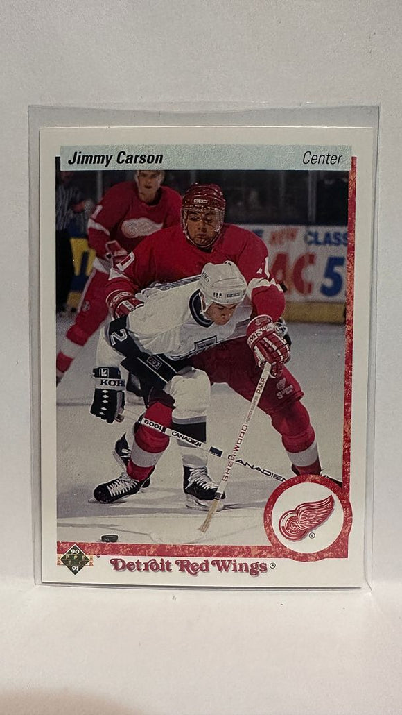 #132 Jimmy Carson Detroit Red Wings 90-91 Upper Deck Hockey Card