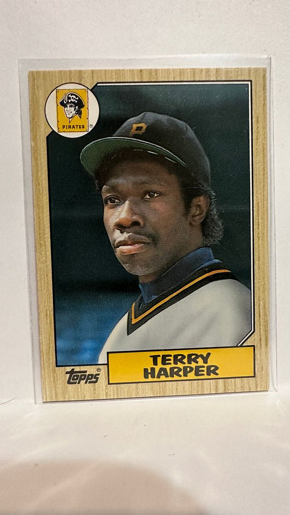 #42T Terry Harper Pittsburgh Pirates 1987 Topps Baseball Card