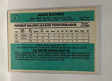#92 Juan Espino New York Yankees 1984 Donruss Baseball Card