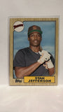 #55T Stan Jefferson SAN Diego Padres 1987 Topps Baseball Card