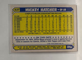 #43 T Mickey Hatcher Los Angeles Dodgers 1987 Topps Baseball Card