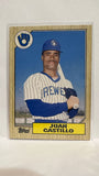 #20T Juan Castillo Milwaukee Brewers 1987 Topps Baseball Card