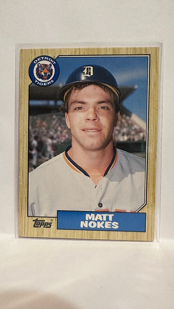 #91T Matt Nokes Detroit Tigers 1987 Topps Baseball Card