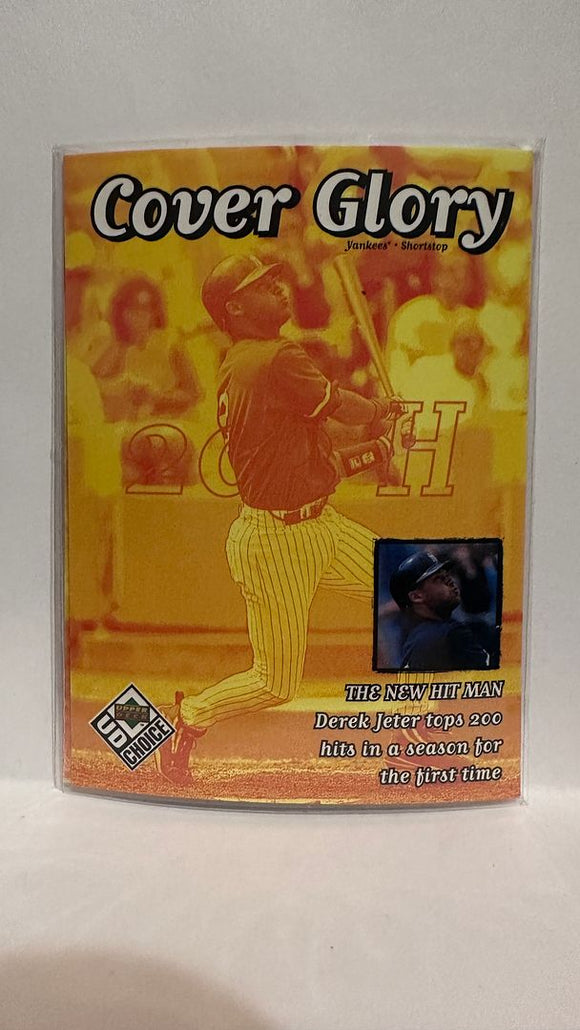#33 Derek Jeter Cover Glory New York Yankees 1999 Upper Deck Choice Baseball Card