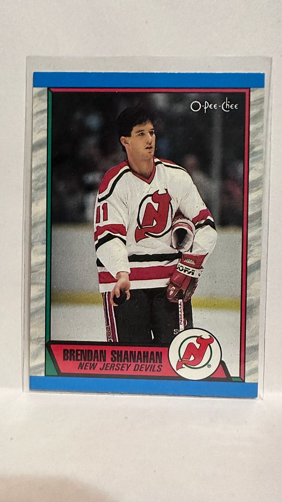 #147 Brendan Shanahan New Jersey Devils 89-90 O-Pee-Chee Hockey Card