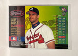 #26 Javy Lopez Atlanta Braves 1998 Metal Baseball Card