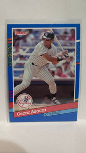 #331 Oscar Azocar New York Yankees 1991 Donruss Baseball Card