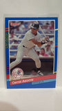 #331 Oscar Azocar New York Yankees 1991 Donruss Baseball Card