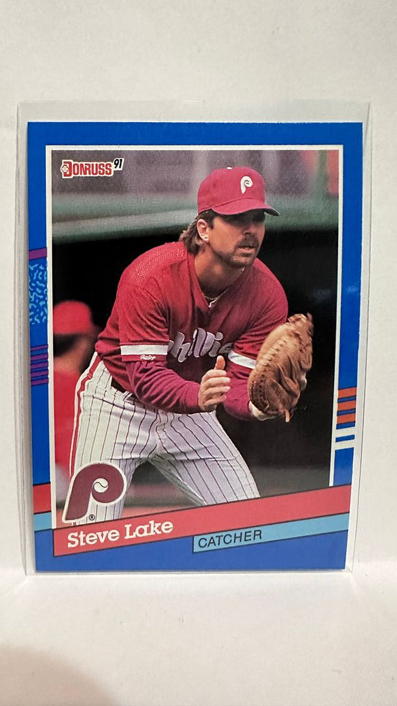 #334 Steve Lake Philadelphia Phillies 1991 Donruss Baseball Card