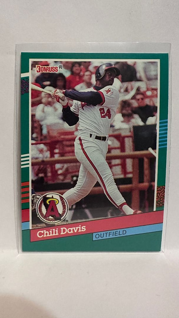 #580 Charles Davis Los Angeles Angels 1991 Donruss Baseball Card