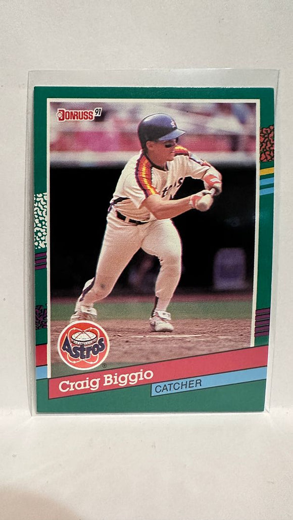 #595 Craig Biggio Houston Astros 1991 Donruss Baseball Card
