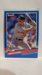 #152 Eugene Larkin Minnesota Twins 1991 Donruss Baseball Card