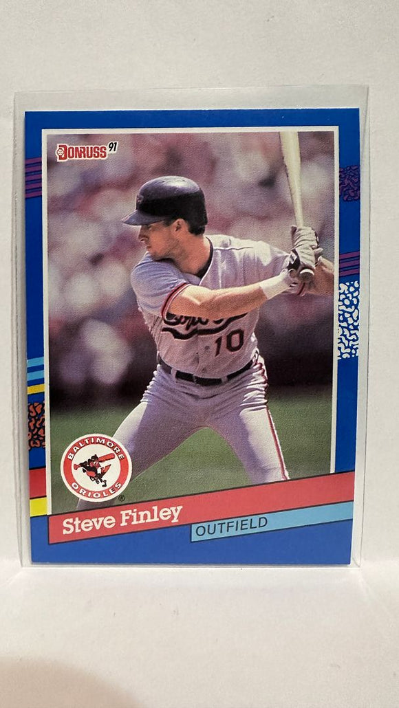 #355 Steven Finley Baltimore Orioles 1991 Donruss Baseball Card