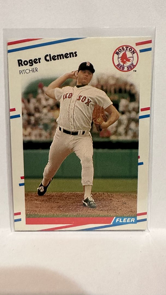#349 Roger Clemens Boston Red Sox 1988 Fleer Baseball Card