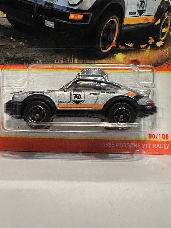 Silver 1985 Porsche 911 Rally 70 Years 80/100 HKX18 ©2022 Matchbox Diecast Car