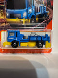 Blue Road Stripe King INC Construction 55/100 70 Years HKW81 ©2022 Matchbox Diecast Car