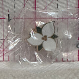 Trillium Flower White  Lapel Pin