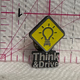 Think & Drive Light Bulb Logo  Lapel Pin