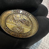 Red Deer Fish and Game Logo  Lapel Pin