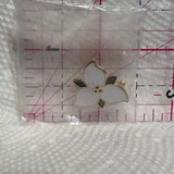 White Trillium Flower  Lapel Pin