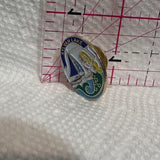 Sylvan Lake Alberta Mermaid Sail Boat  Lapel Pin