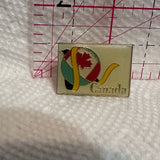 Canada Yellow Ribbon Earth Canadian Flag Logo  Lapel Pin