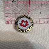 Wildrose Yodel Club Maple Leaf Swiss Flag  Lapel Pin