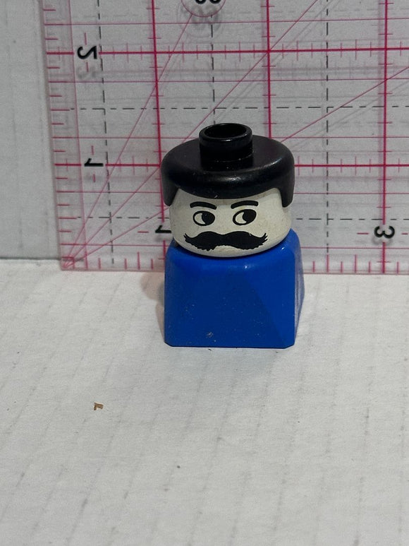 Mustache Man Duplo Character Action Figure Toy