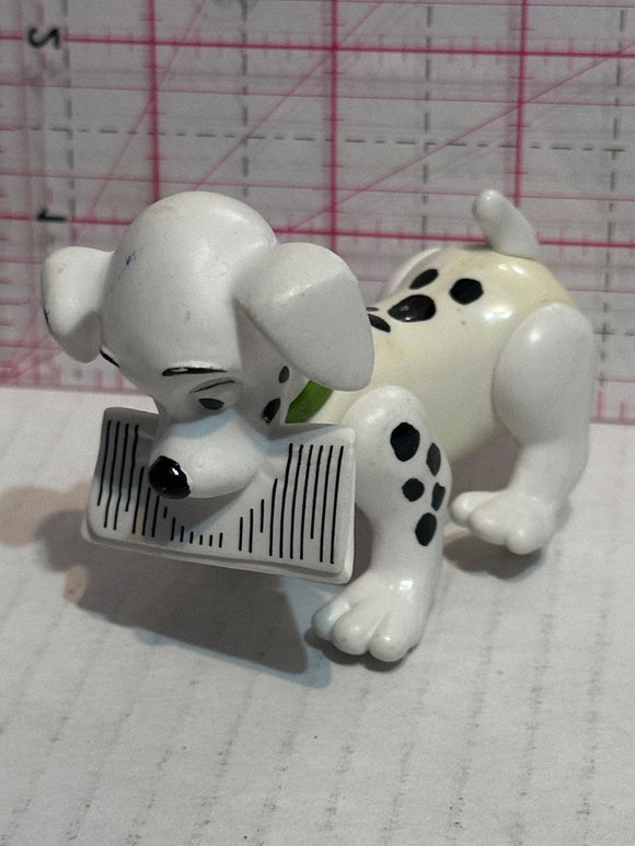 101 Dalmations Puppy Holding Newspaper Disney TV Movie Toy