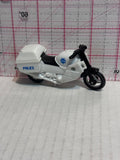White Police Motorcycle Auto Toy