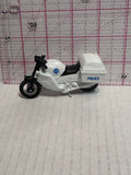 White Police Motorcycle Auto Toy