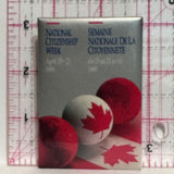 National Citizenship Week April 15-21 1990 Canada  Button Pinback