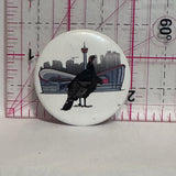 Turkey Saddle Dome Calgary  Button Pinback