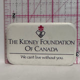 The Kidney Foundation of Canada Logo  Button Pinback
