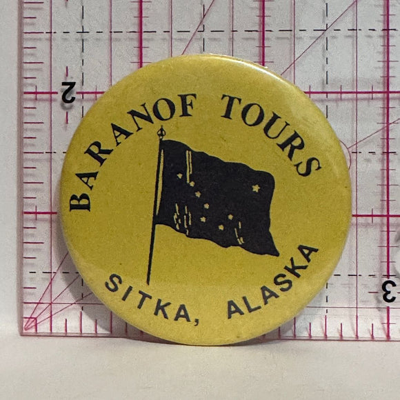 Baranof Tours Sitka Alaska  Button Pinback