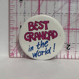 Best Grandad in the World  Button Pinback