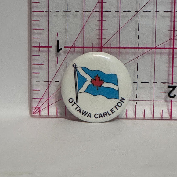 Ottawa Carleton Flag  Button Pinback