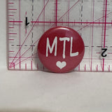 MTL Heart Logo  Button Pinback