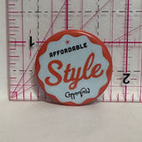 Affordable Style Copperfield  Button Pinback