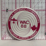 World Aerobatic Championships WAC 88 Red Deer Alberta Canada  Button Pinback