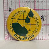 Polio Plus Rotary International District 536  Button Pinback